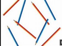 鉛筆が曲がって見える動画でヘリング錯視
